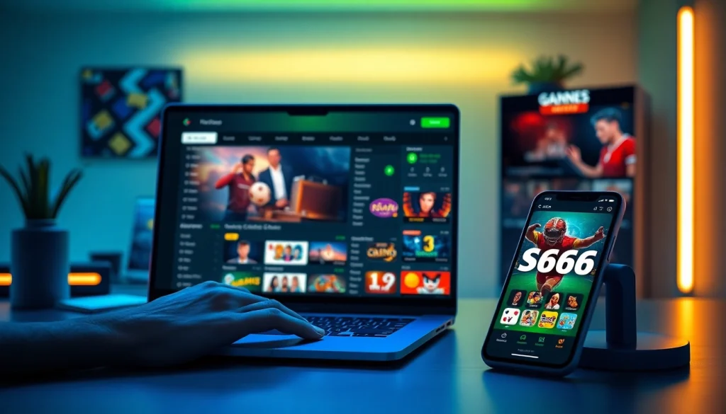 S666.nyc's engaging online betting platform with diverse gaming options displayed on modern devices.