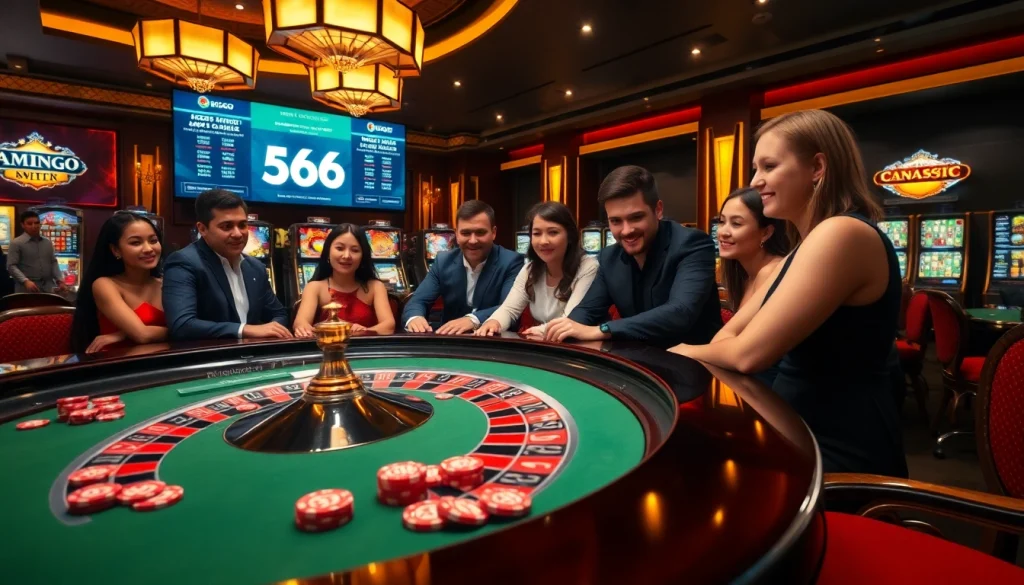 Experience thrilling gameplay at sv66 with engaging casino tables and vibrant gaming atmosphere.