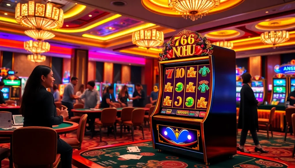 Experience thrilling gameplay at the nohu slot machine, featuring dazzling graphics and high stakes.