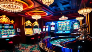 Experience the excitement of the 888 NEW online casino with vibrant slot machines and poker tables.