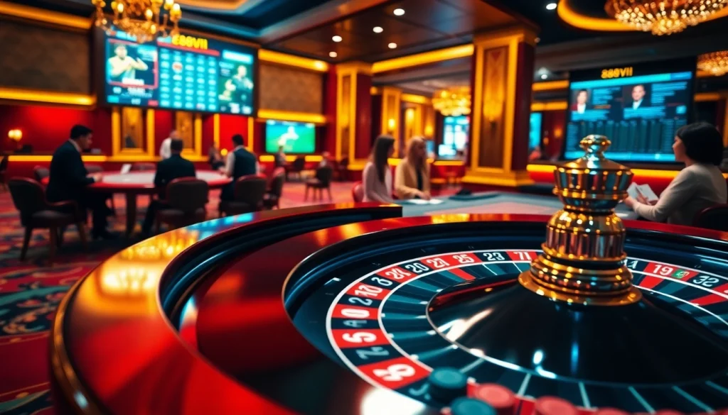 Experience the thrill of betting at 888VI's vibrant casino tables with roulette and poker.