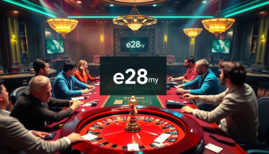 Experience e28 my excitement with engaging online gambling games and vibrant casino visuals.